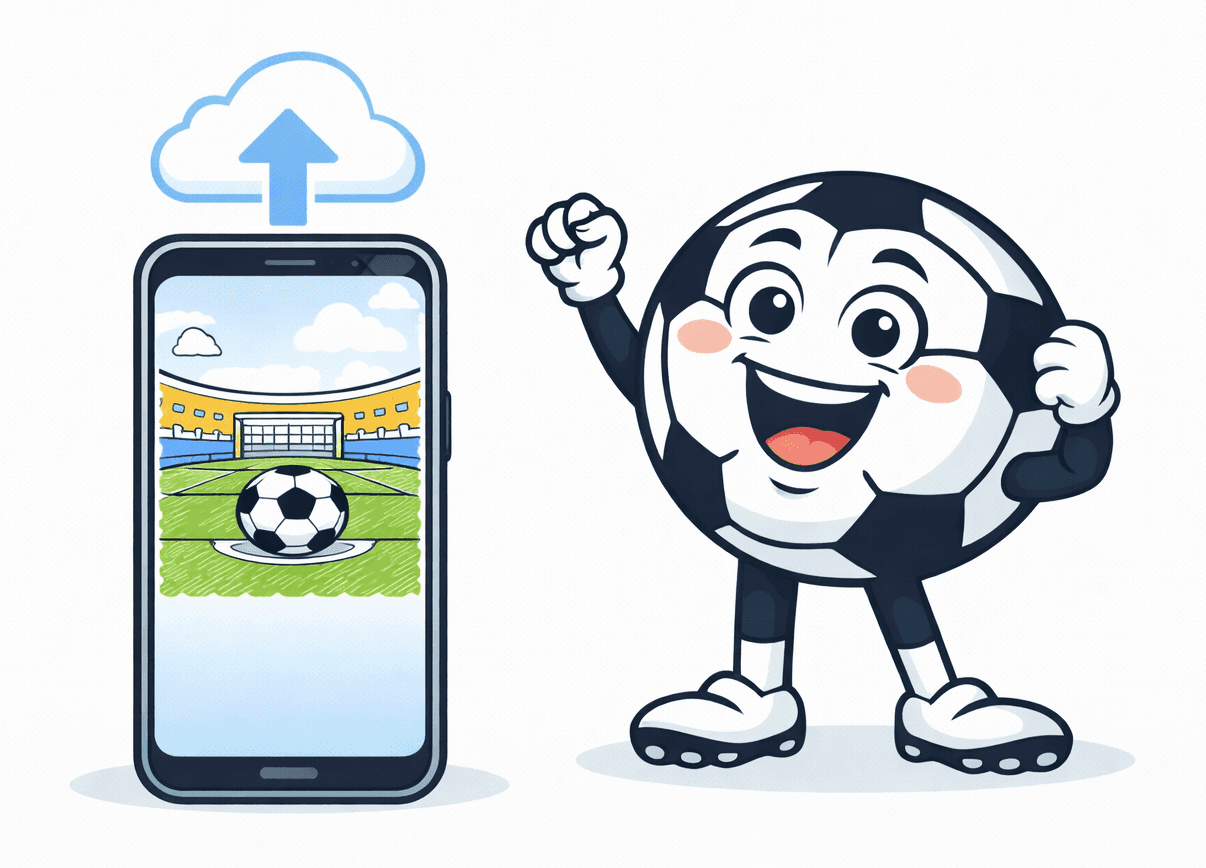 Upload kleurplaat via telefoon